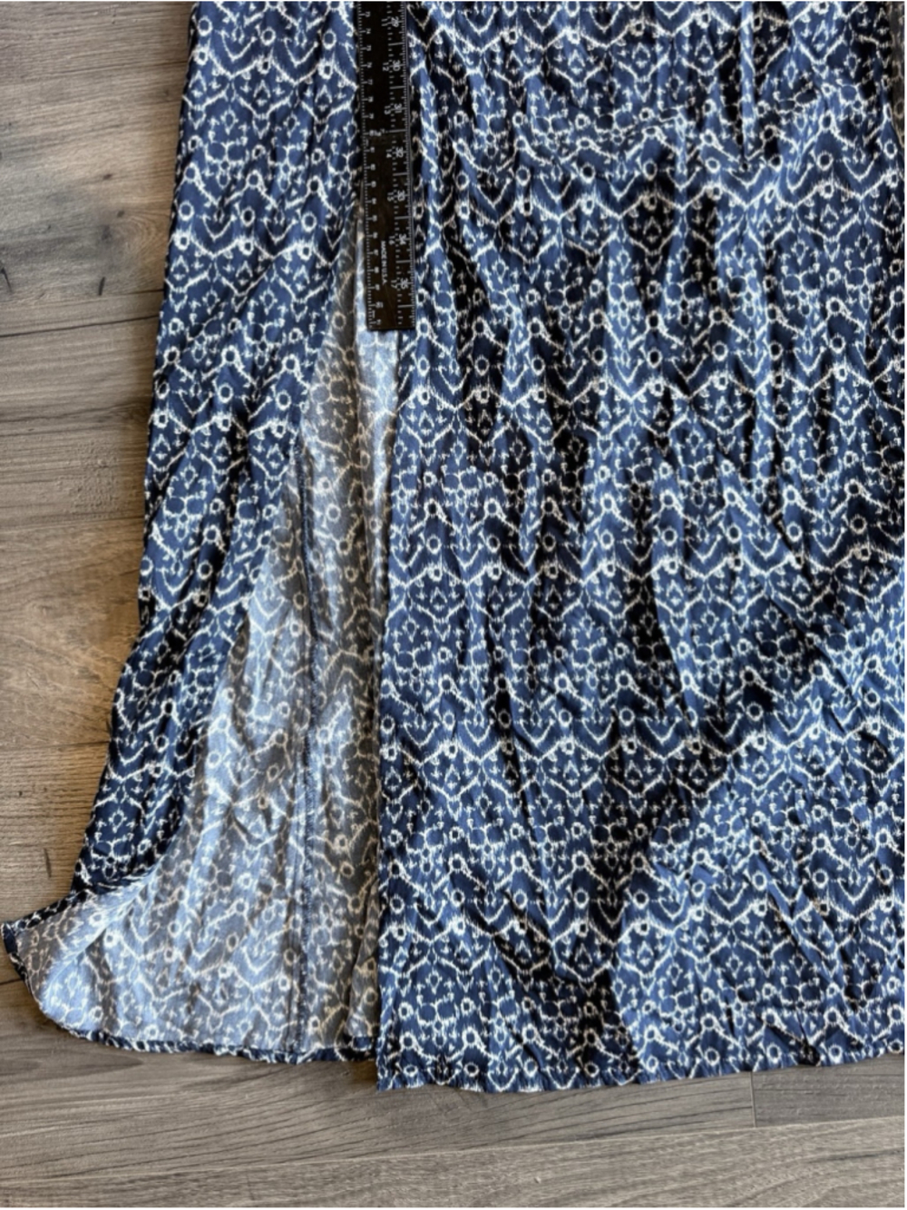 BP Nordstrom Indigo Ikat Halter Maxi Dress NWT Boho Festival Resort Euro Summer - Picture 12 of 13